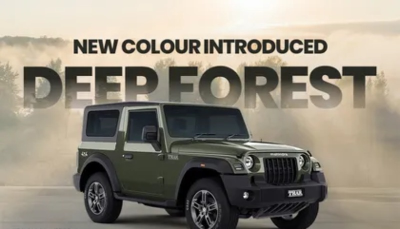 Mahindra Thar Receives a New Color, Deep Forest