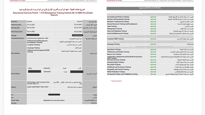 Swiss International University Announces Approval from Dubai’s Educational Authority for Vocational Diplomas 